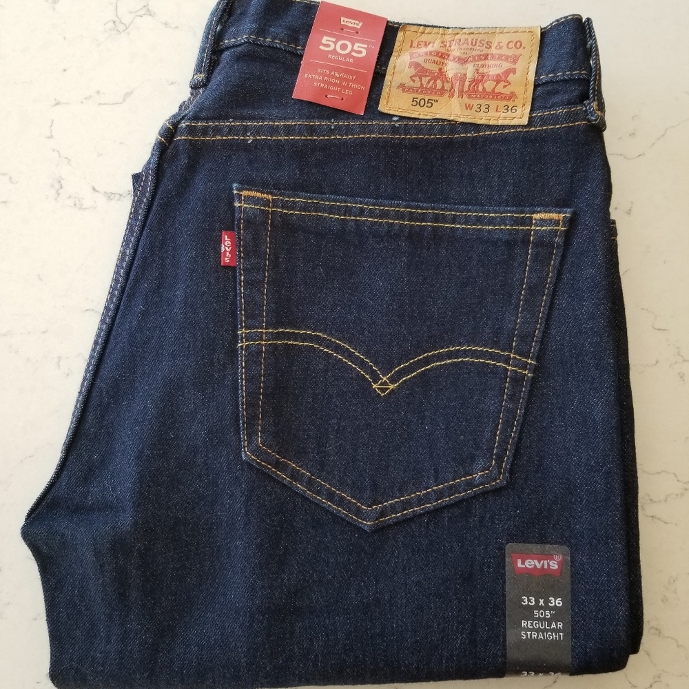 Levi's 505 Straight Leg Blue 33 x36